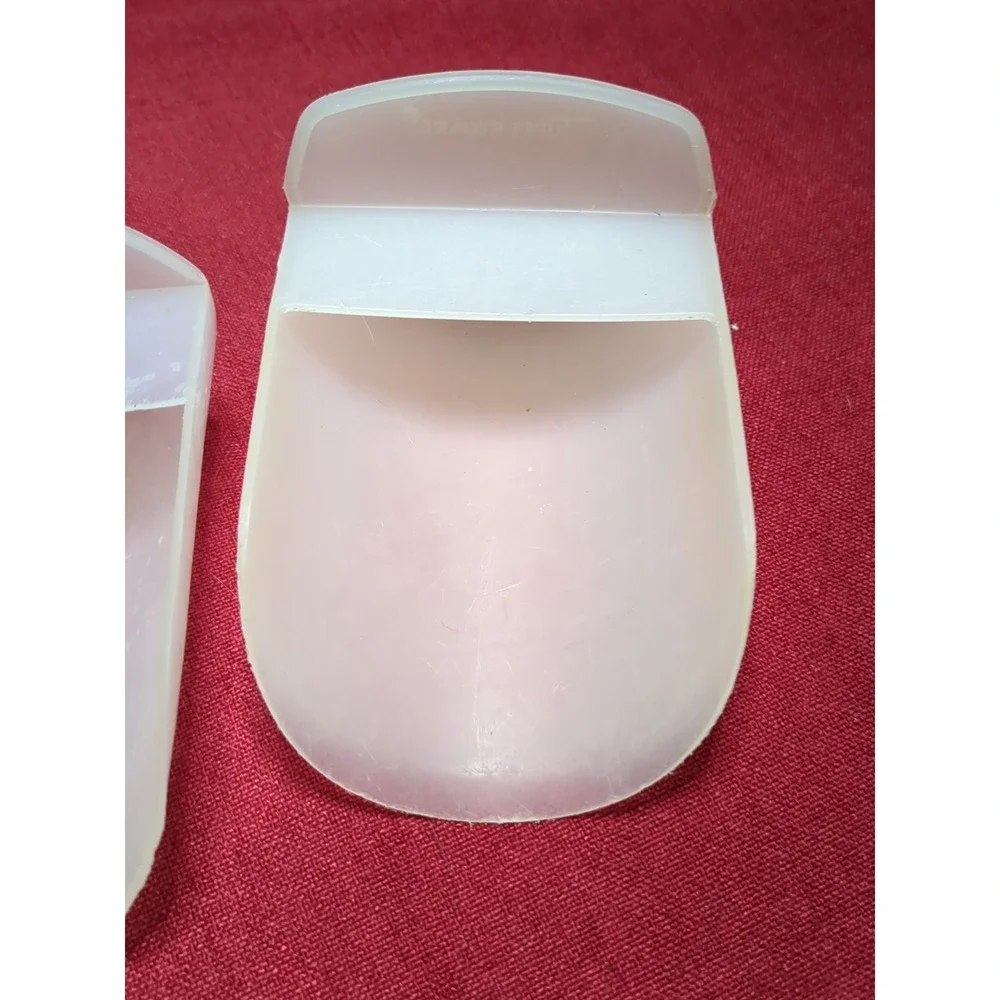 Set of 2 VTG Tupperware Rocker Scoops Clear/sheer